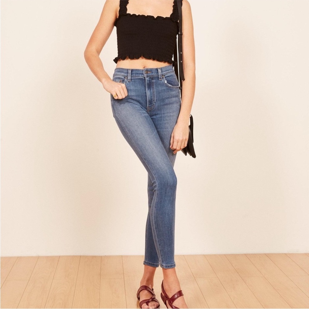 REFORMATION Selma High & Skinny Jeans in Basin Wash Size 26